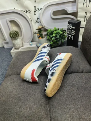 Adidas Samba Cow Print Navy Red White Lifestyle Sneakers 6