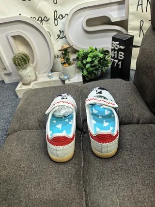 Adidas Samba Cow Print Navy Red White Lifestyle Sneakers 8