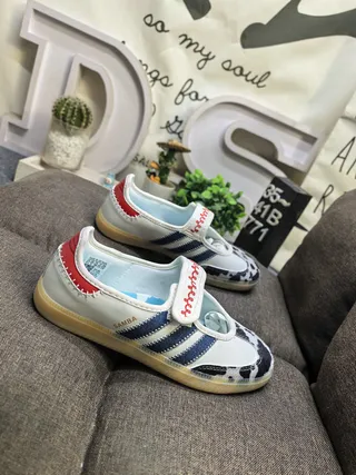 Adidas Samba Cow Print Navy Red White Lifestyle Sneakers 9