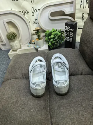 Adidas Samba Metallic Silver Laceless Lifestyle Sneakers 8