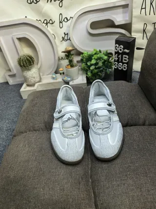 Adidas Samba Metallic Silver Laceless Lifestyle Sneakers 10