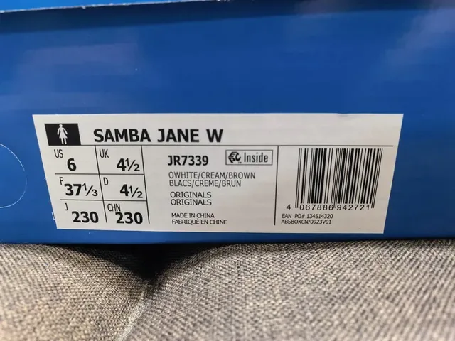 Adidas Samba Off-White and Black Lifestyle Sneakers 22