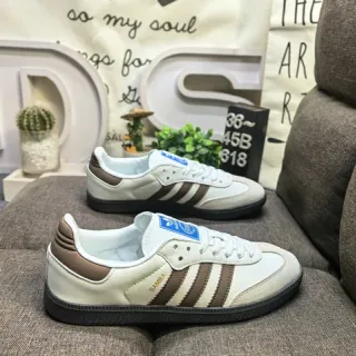 Adidas Samba Off-White and Brown Lifestyle Sneakers