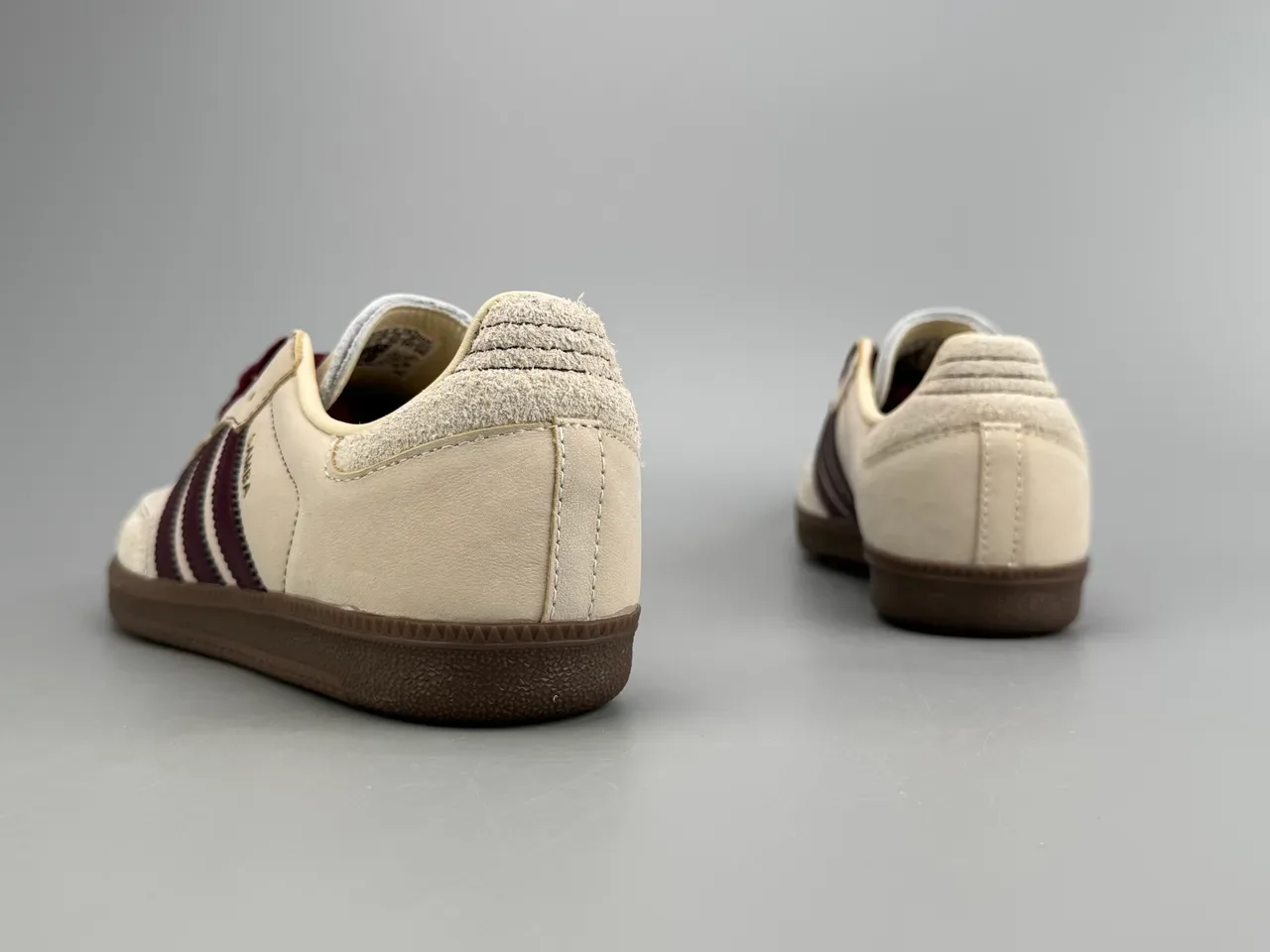 Adidas Samba Off-White and Burgundy Lifestyle Sneakers 4