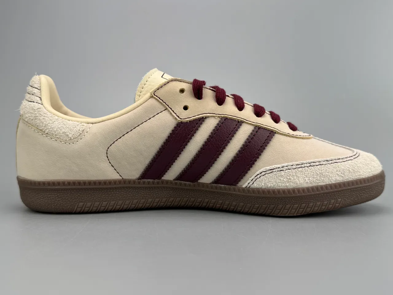 Adidas Samba Off-White and Burgundy Lifestyle Sneakers 8