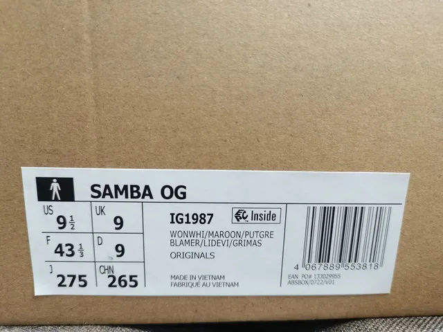 Adidas Samba Off-White and Burgundy Lifestyle Sneakers 2