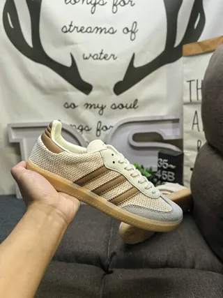 Adidas Samba Off-White and Burgundy Lifestyle Sneakers 5