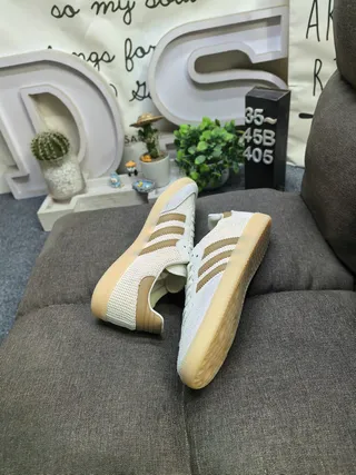 Adidas Samba Off-White and Burgundy Lifestyle Sneakers 6