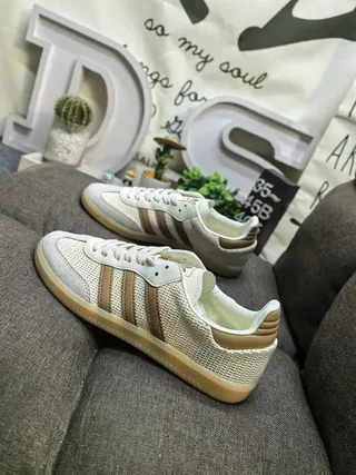 Adidas Samba Off-White and Burgundy Lifestyle Sneakers 7