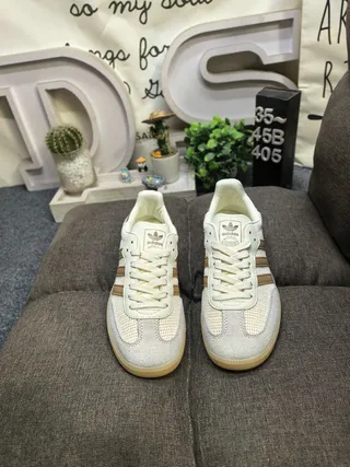 Adidas Samba Off-White and Burgundy Lifestyle Sneakers 10