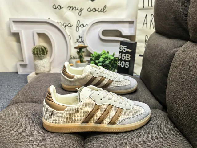 Adidas Samba Off-White and Burgundy Lifestyle Sneakers 11