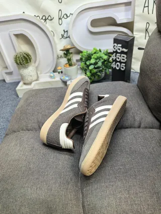 Adidas Samba Off-White and Burgundy Lifestyle Sneakers 16