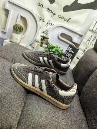 Adidas Samba Off-White and Burgundy Lifestyle Sneakers 17