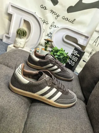 Adidas Samba Off-White and Burgundy Lifestyle Sneakers 19