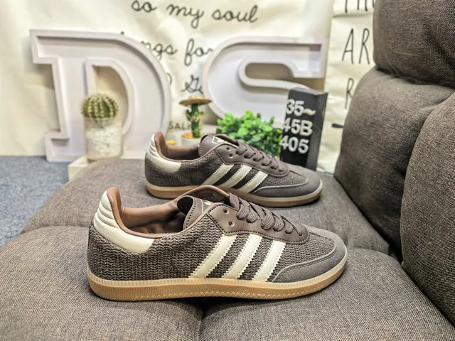 Adidas Samba Off-White and Burgundy Lifestyle Sneakers 21