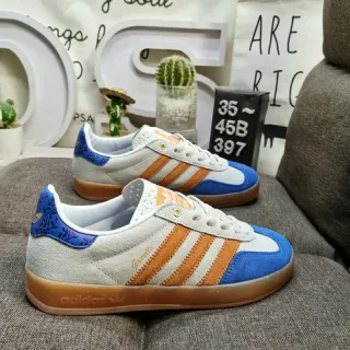 Adidas Samba OG Beige Orange Blue Lifestyle Sneakers