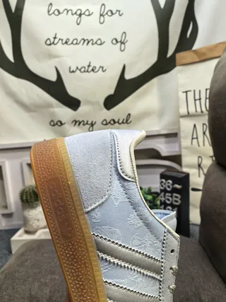 Adidas Samba OG Light Blue Suede Lifestyle Sneakers 3