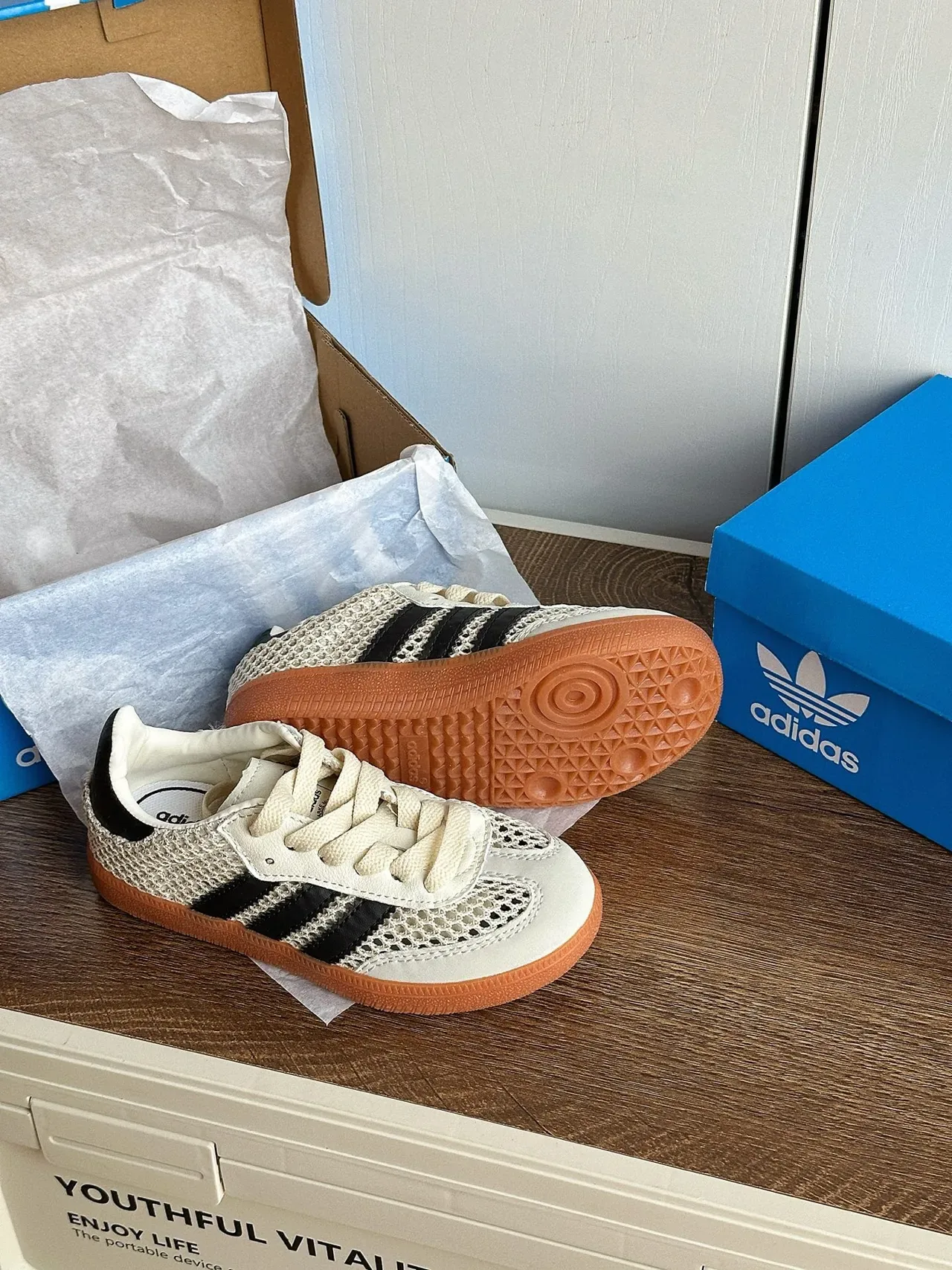 Adidas Samba OG Mesh White Black Gum Lifestyle Sneakers 12