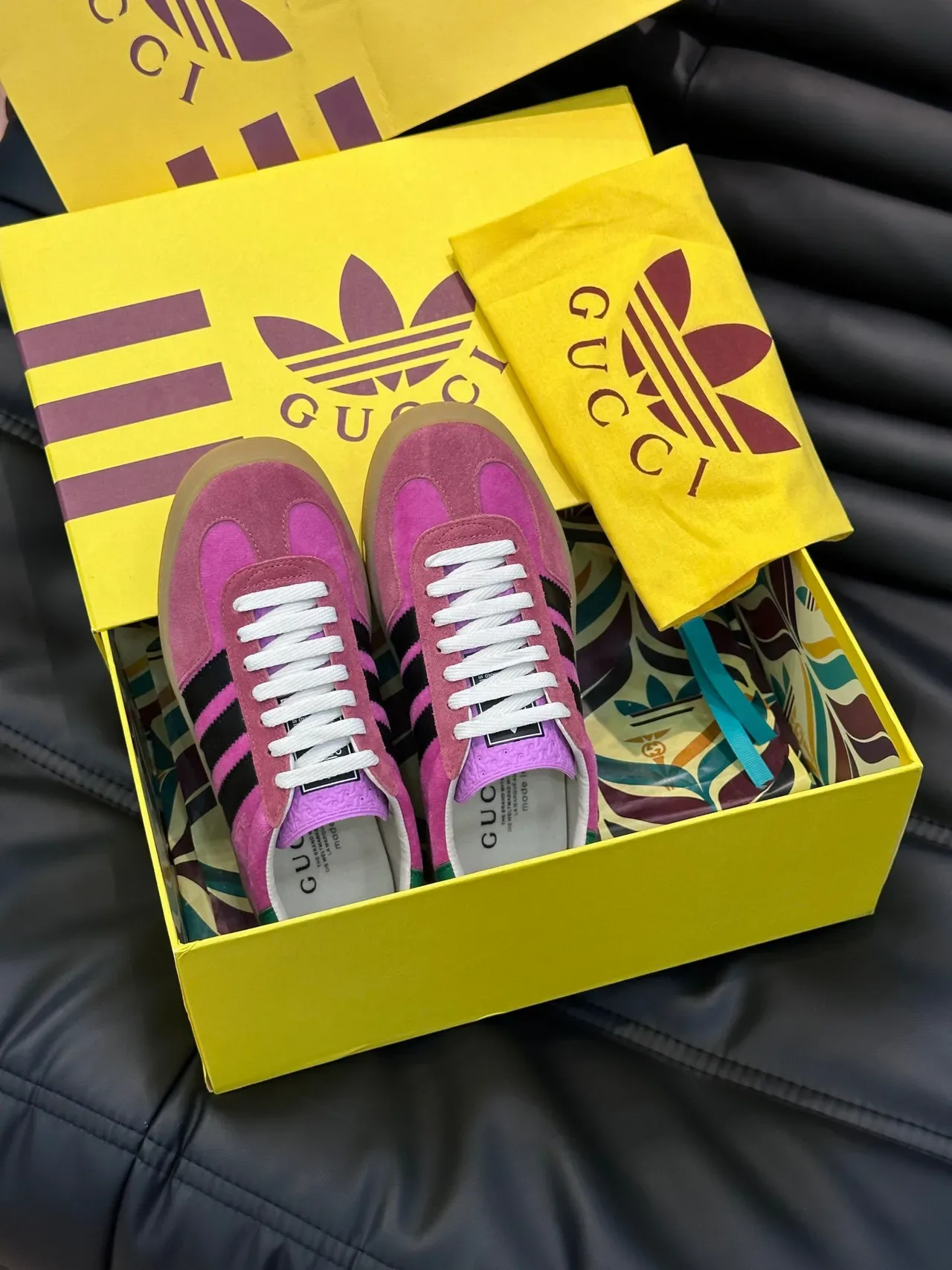 Adidas Samba OG Pink Black Green Lifestyle Sneakers 7