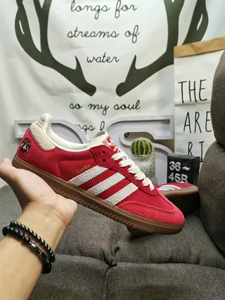 Adidas Samba OG Red and Cream Lifestyle Sneakers 5
