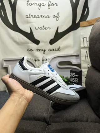 Adidas Samba OG White Black Gray Lifestyle Sneakers 5