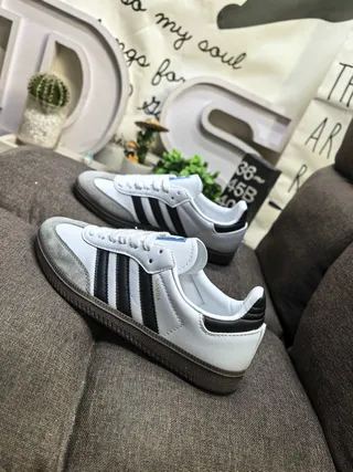 Adidas Samba OG White Black Gray Lifestyle Sneakers 7