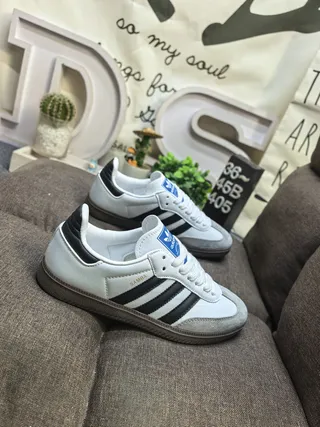 Adidas Samba OG White Black Gray Lifestyle Sneakers 9