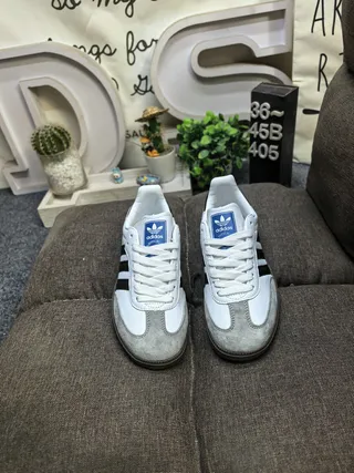 Adidas Samba OG White Black Gray Lifestyle Sneakers 10
