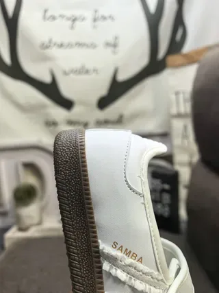 Adidas Samba OG White Gray Laceless Lifestyle Sneakers 3
