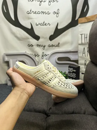 Adidas Samba Perforated Cream Mule Lifestyle Sneakers 5