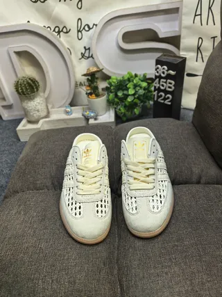 Adidas Samba Perforated Cream Mule Lifestyle Sneakers 10