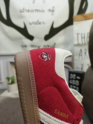 Adidas Samba Red and White Lifestyle Sneakers 3