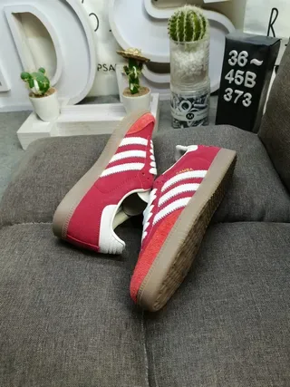 Adidas Samba Red and White Lifestyle Sneakers 6
