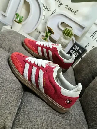 Adidas Samba Red and White Lifestyle Sneakers 7
