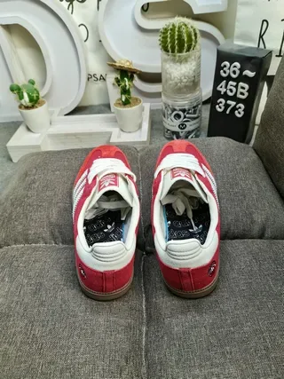 Adidas Samba Red and White Lifestyle Sneakers 8