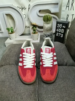 Adidas Samba Red and White Lifestyle Sneakers 10