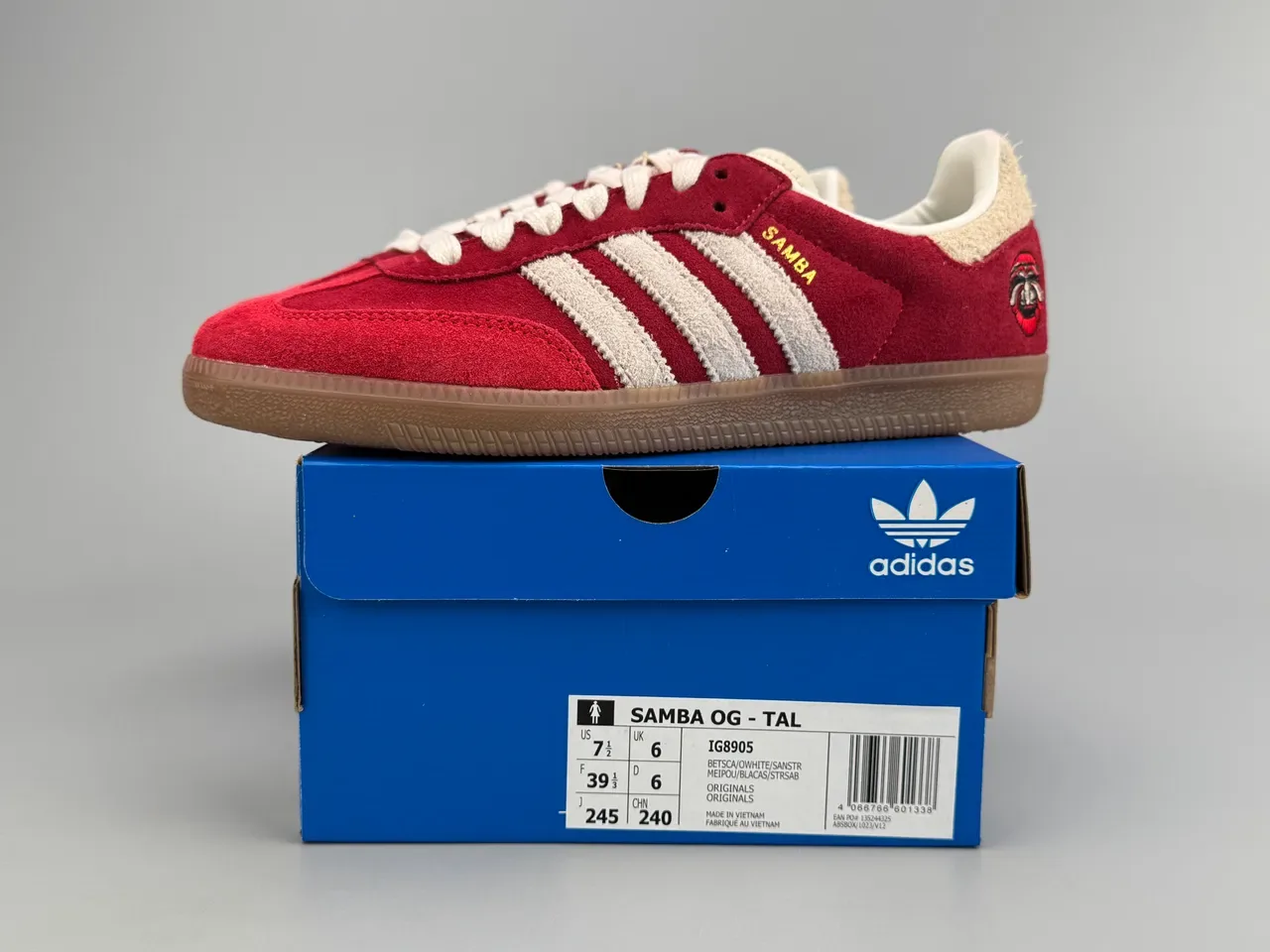 Adidas Samba Red Suede Lifestyle Sneakers 3