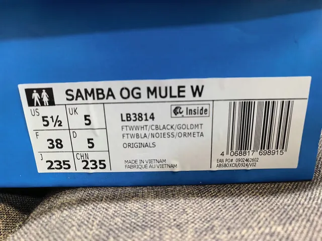 Adidas Samba White and Black Backless Mule Casual Shoes 2