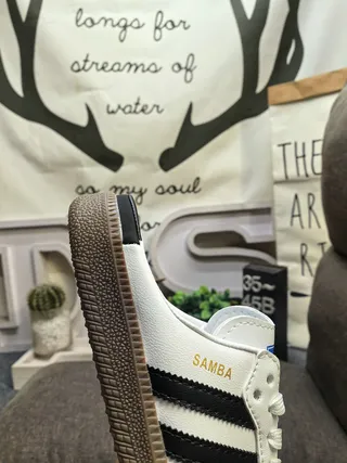 Adidas Samba White and Black Backless Mule Casual Shoes 3