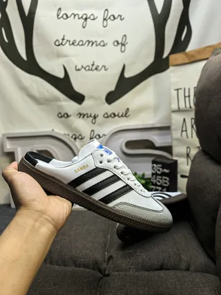 Adidas Samba White and Black Backless Mule Casual Shoes 5