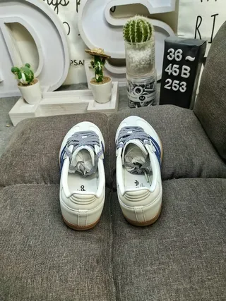 Adidas Samba White and Navy Lifestyle Sneakers 8