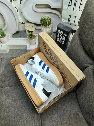 Adidas Samba White Blue Black Gum Lifestyle Sneakers 3