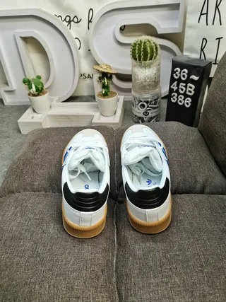 Adidas Samba White Blue Black Gum Lifestyle Sneakers 8