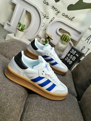 Adidas Samba White Blue Black Gum Lifestyle Sneakers 9