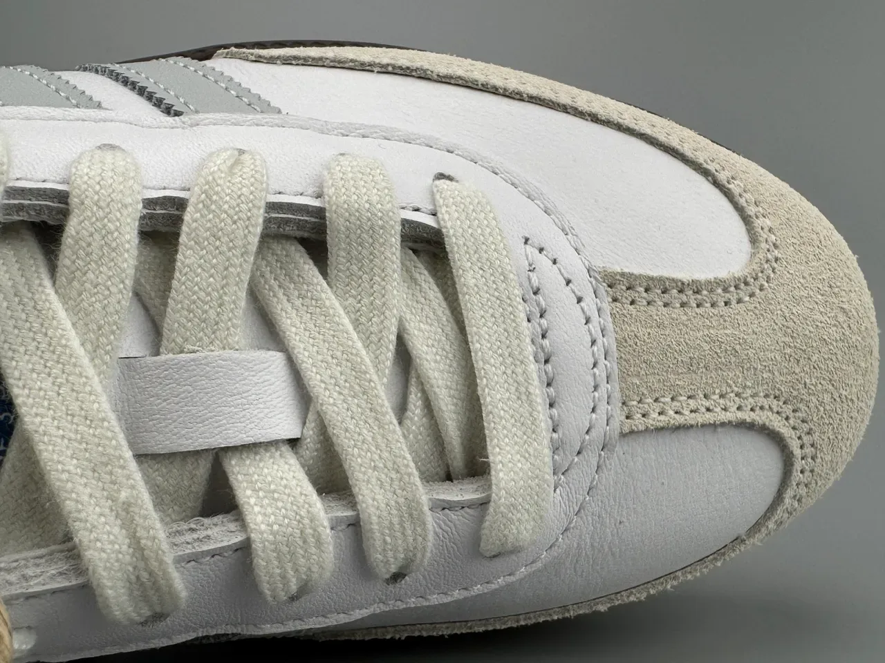 Adidas Samba White Gray Beige Blue Lifestyle Sneakers 10