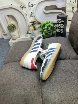 Adidas Samba White Navy Red Cow-Print Lifestyle Sneakers 6