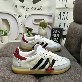 Adidas Samba सफेद लाल काला Gum लाइफस्टाइल स्नीकर्स