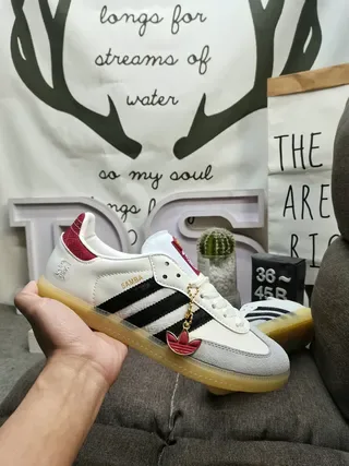 Adidas Samba White Red Black Gum Lifestyle Sneakers 5