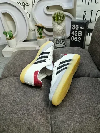 Adidas Samba White Red Black Gum Lifestyle Sneakers 6