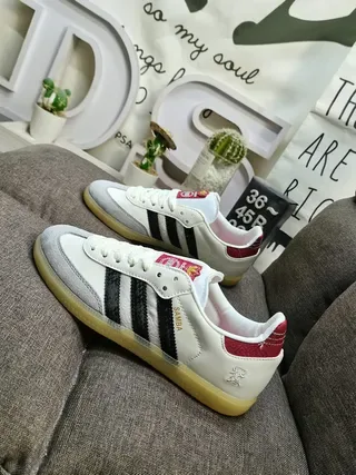 Adidas Samba White Red Black Gum Lifestyle Sneakers 7